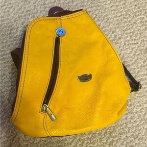 Real Italian leather backpack purse